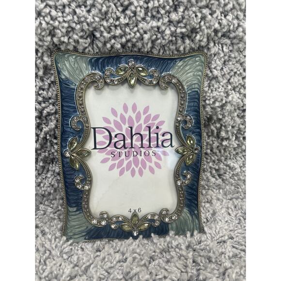 Dahlia Studios 4x6 Picture Frame Photo Decorative Blue Gems Home Decor - Picture 5 of 8
